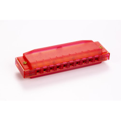 HOHNER Translucent Harp C, red